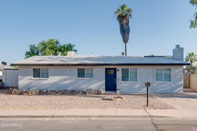 view of single story home