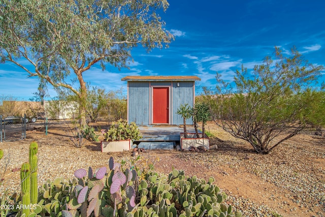 view of shed / structure