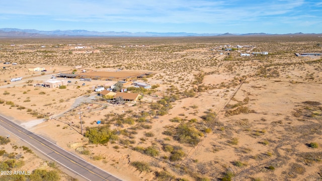 aerial view with a mountain view