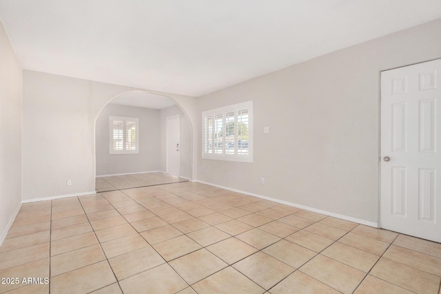 view of tiled spare room