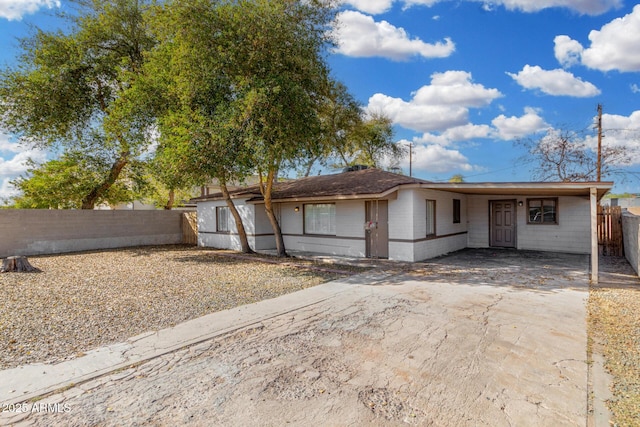 view of ranch-style house