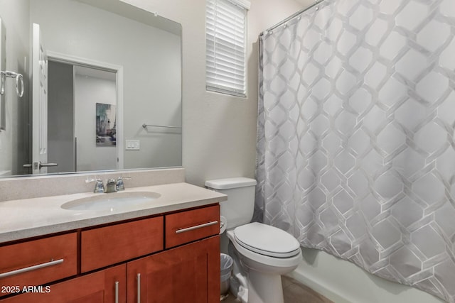 4152 W Bradshaw Creek Ln, New River, AZ 85087 - bathroom featuring vanity and shower / tub combo with curtain
