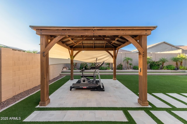 4152 W Bradshaw Creek Ln, New River, AZ 85087 - fenced backyard with a gazebo