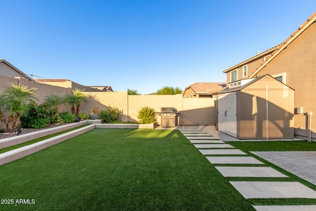 4152 W Bradshaw Creek Ln, New River, AZ 85087 - fenced backyard with a storage shed