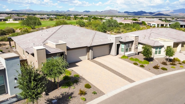 exterior space with a mountain view