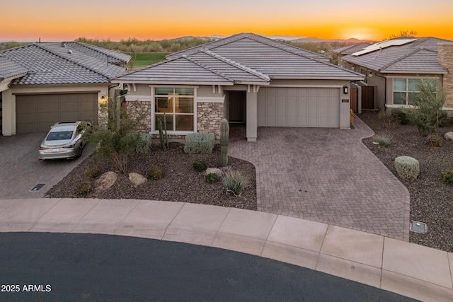 view of front of house featuring a garage