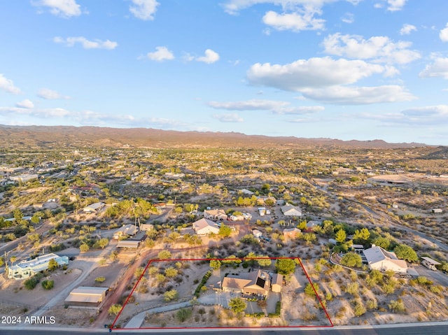 aerial view featuring a mountain view