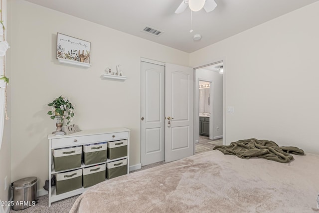 51 N Rush St, Chandler, AZ 85226 - bedroom featuring light colored carpet, baseboards, and ceiling fan