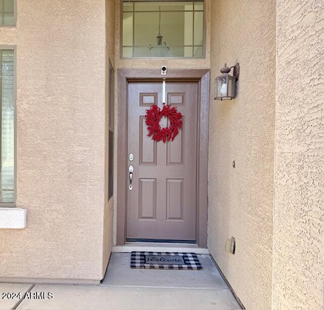 view of doorway to property