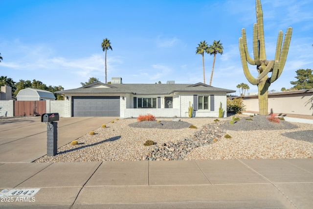 ranch-style house with a garage