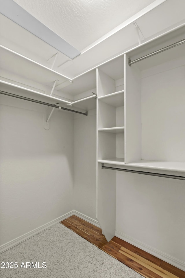 view of walk in closet