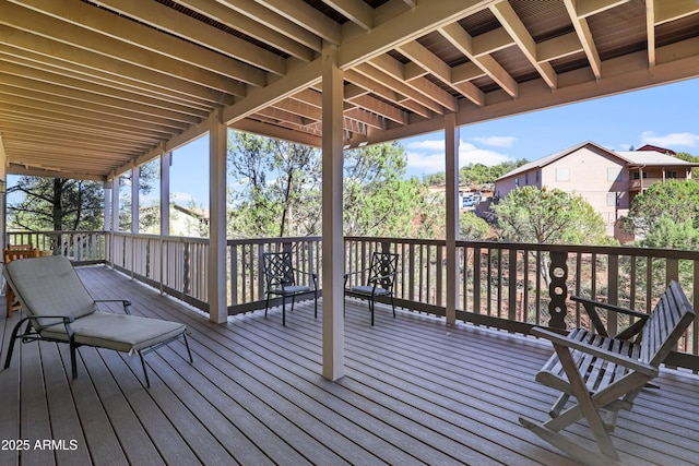 view of wooden terrace