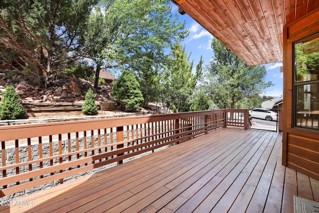 view of wooden deck