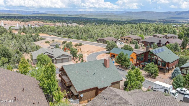 aerial view featuring a mountain view