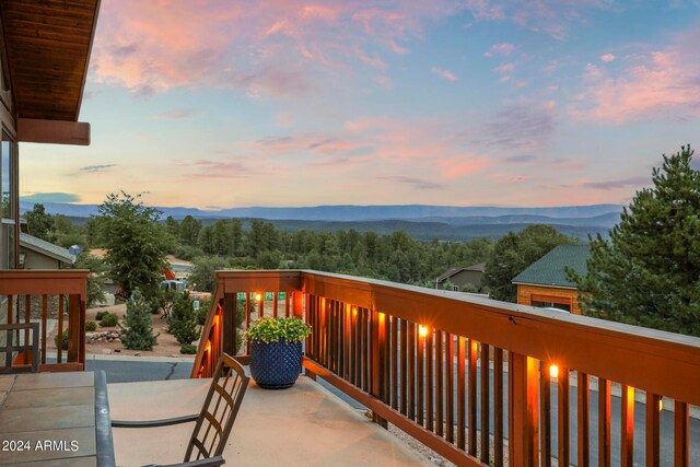 exterior space with a mountain view