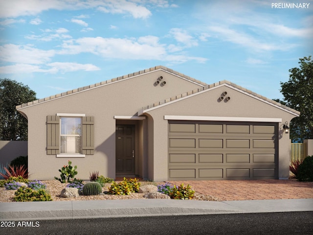 view of front of house featuring a garage