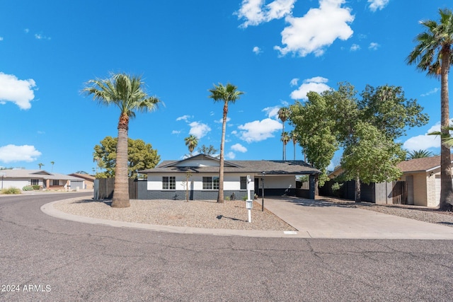 view of ranch-style home