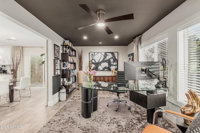 11822 S Coconino St, Phoenix, AZ 85044 - office space with plenty of natural light, ceiling fan, wood finished floors, and baseboards