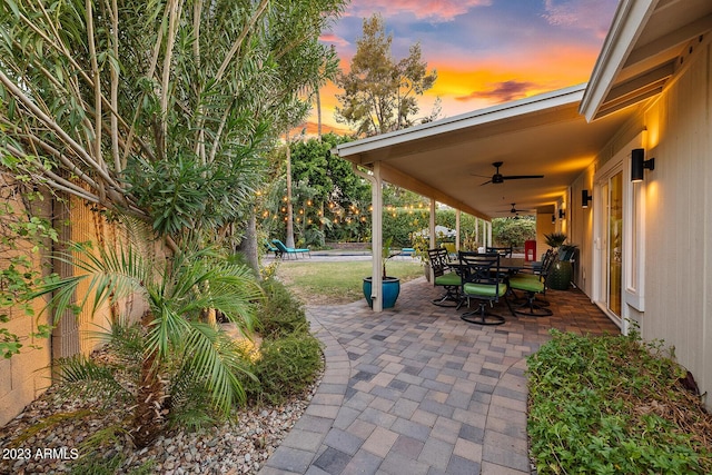 11822 S Coconino St, Phoenix, AZ 85044 - view of patio featuring ceiling fan and outdoor dining area