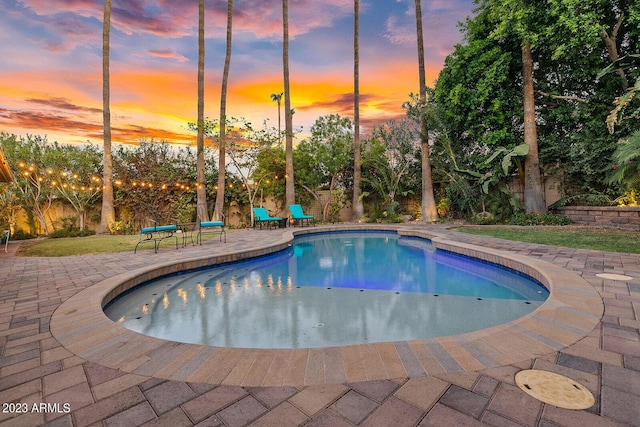 11822 S Coconino St, Phoenix, AZ 85044 - view of pool featuring a patio and a fenced backyard