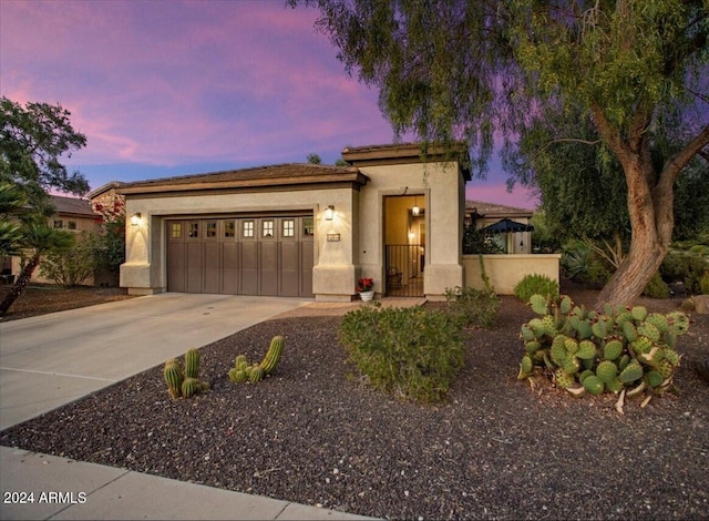 view of front of house featuring a garage