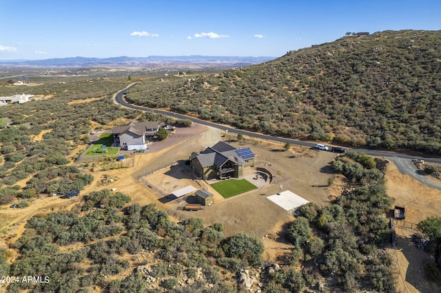 bird's eye view featuring a mountain view