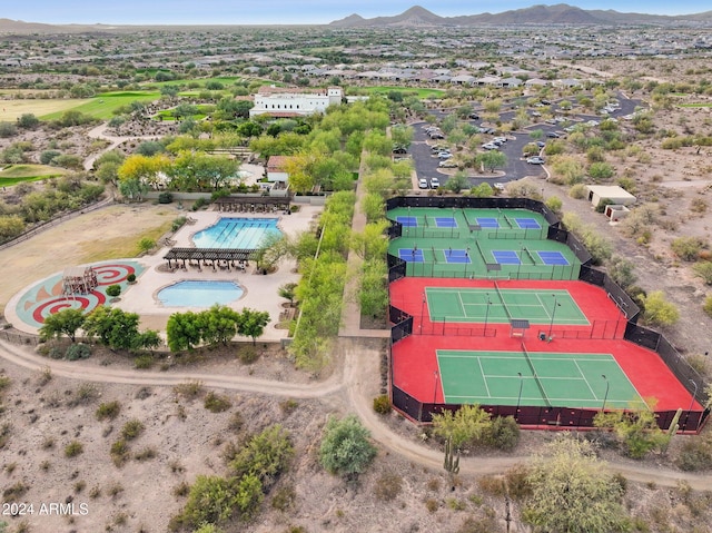 12860 W Calle De Sol, Peoria, AZ 85383 - drone / aerial view of a mountainous background and a pool area