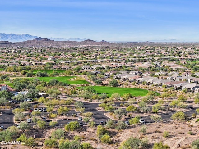 aerial view featuring a mountain view