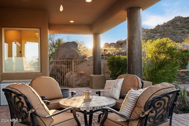 balcony featuring a patio