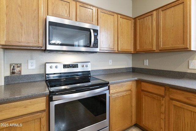 kitchen with appliances with stainless steel finishes