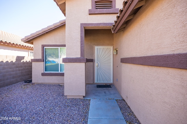 view of doorway to property