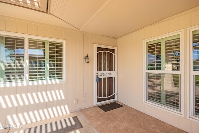 view of doorway to property