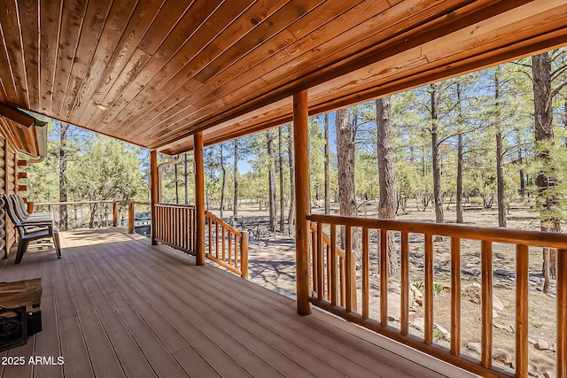 2793 Canyon Ridge Rd, Overgaard, AZ 85933 - view of wooden deck