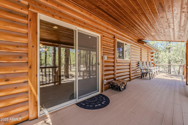 2793 Canyon Ridge Rd, Overgaard, AZ 85933 - view of wooden deck