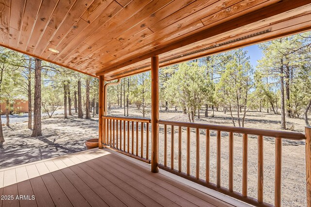 2793 Canyon Ridge Rd, Overgaard, AZ 85933 - view of wooden deck