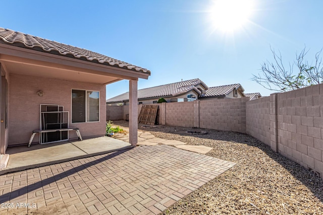 view of patio / terrace with a fenced backyard