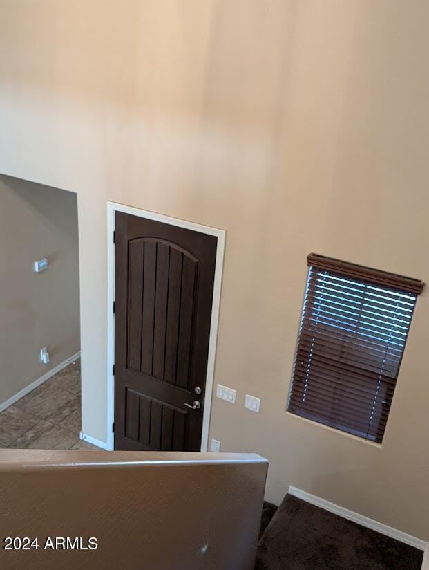 foyer with light tile patterned flooring