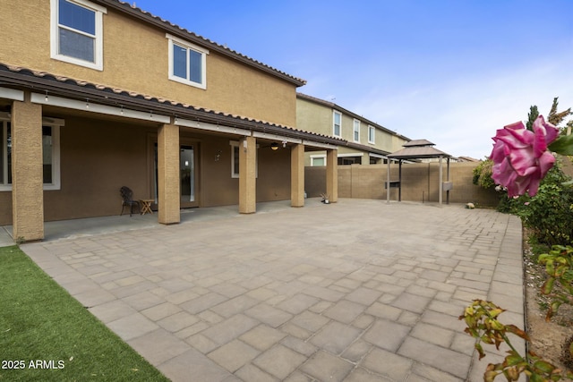 view of patio / terrace featuring a gazebo