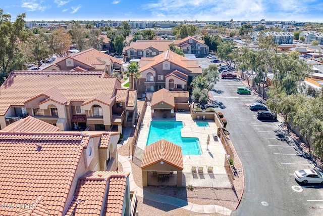 drone / aerial view featuring a residential view