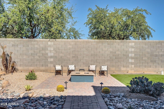 view of patio / terrace with a fenced backyard