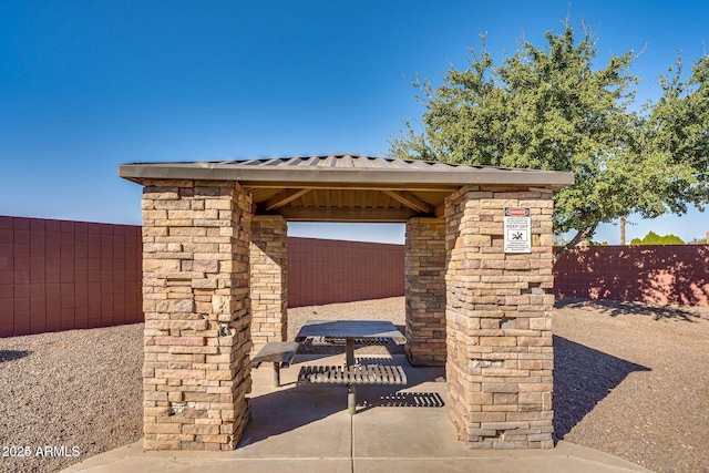 view of patio with fence