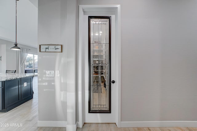 interior details with hardwood / wood-style flooring