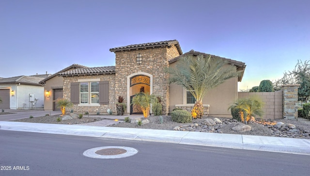 view of mediterranean / spanish house