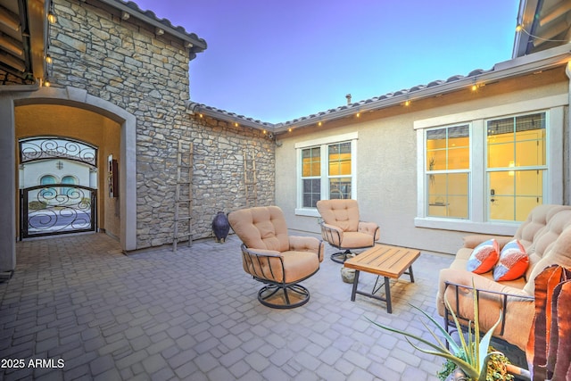 view of patio / terrace with an outdoor living space