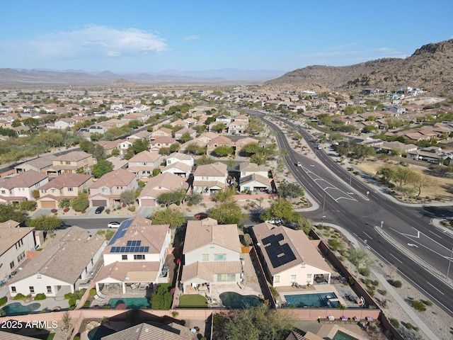 aerial view featuring a mountain view