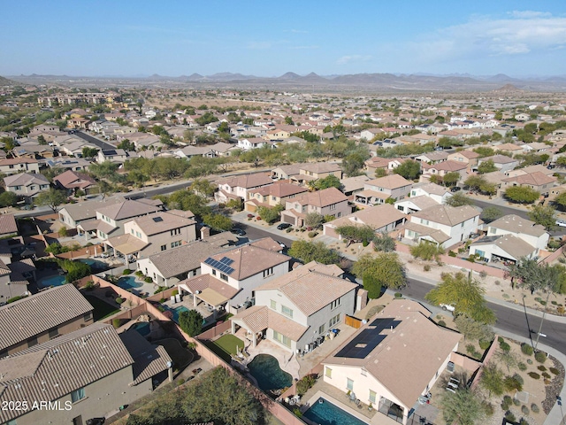 aerial view featuring a mountain view