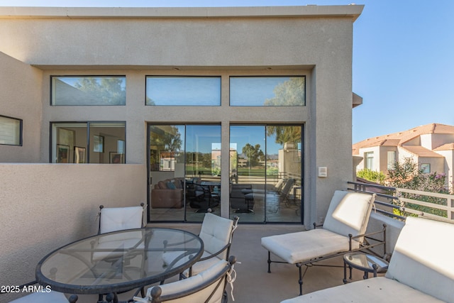 view of patio / terrace featuring a balcony