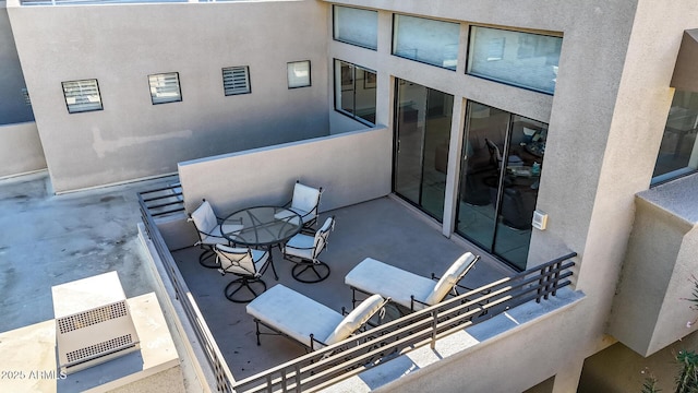 view of patio / terrace featuring a balcony