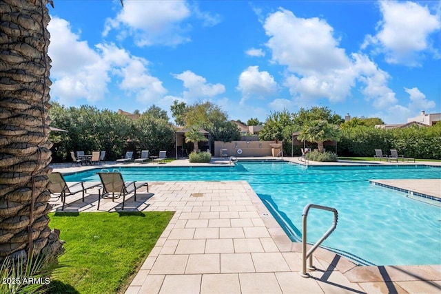 view of pool with a patio