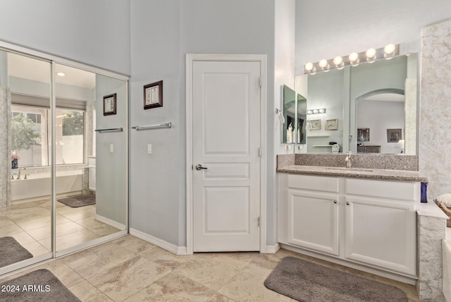 bathroom with vanity